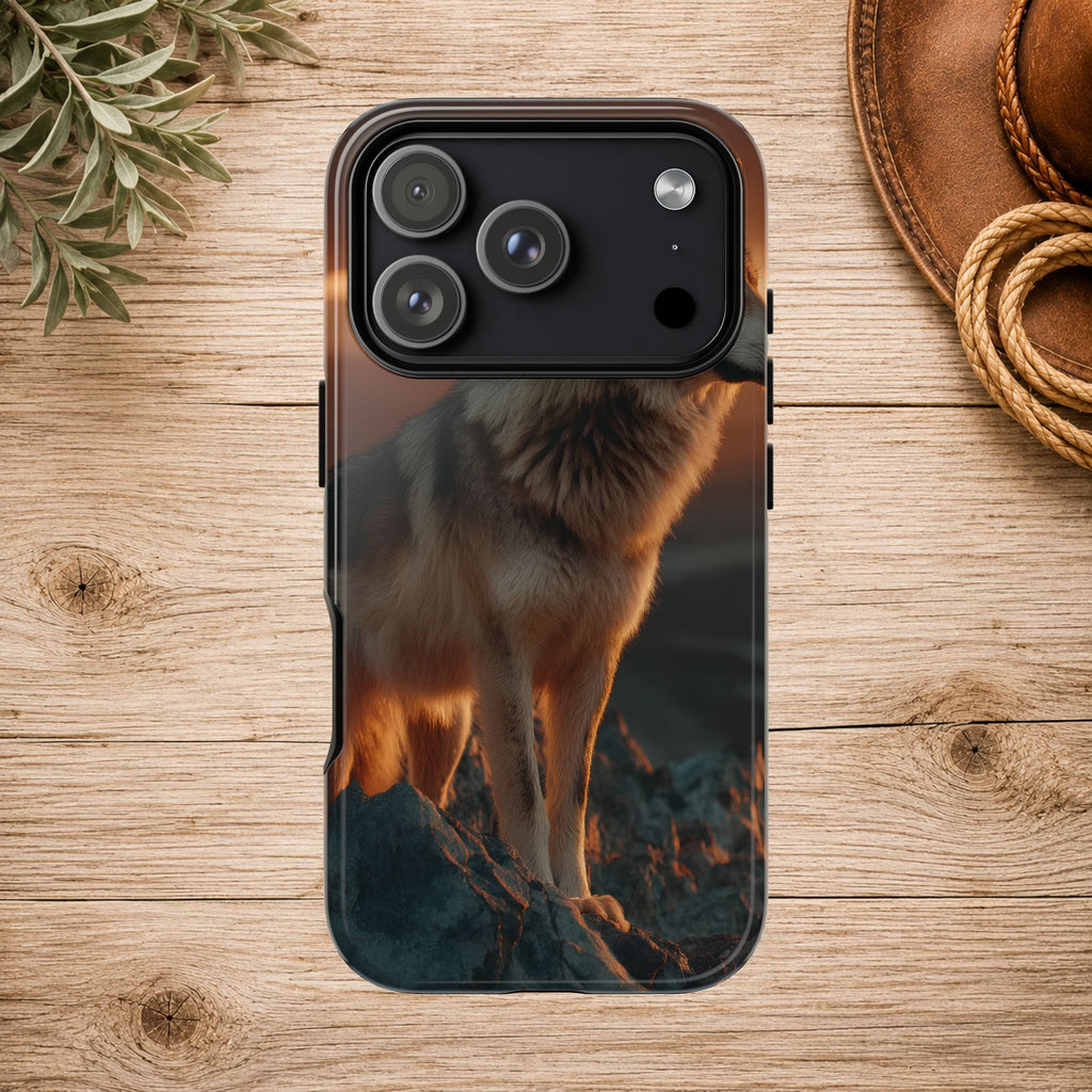 Wolf Sunset Phone Case
