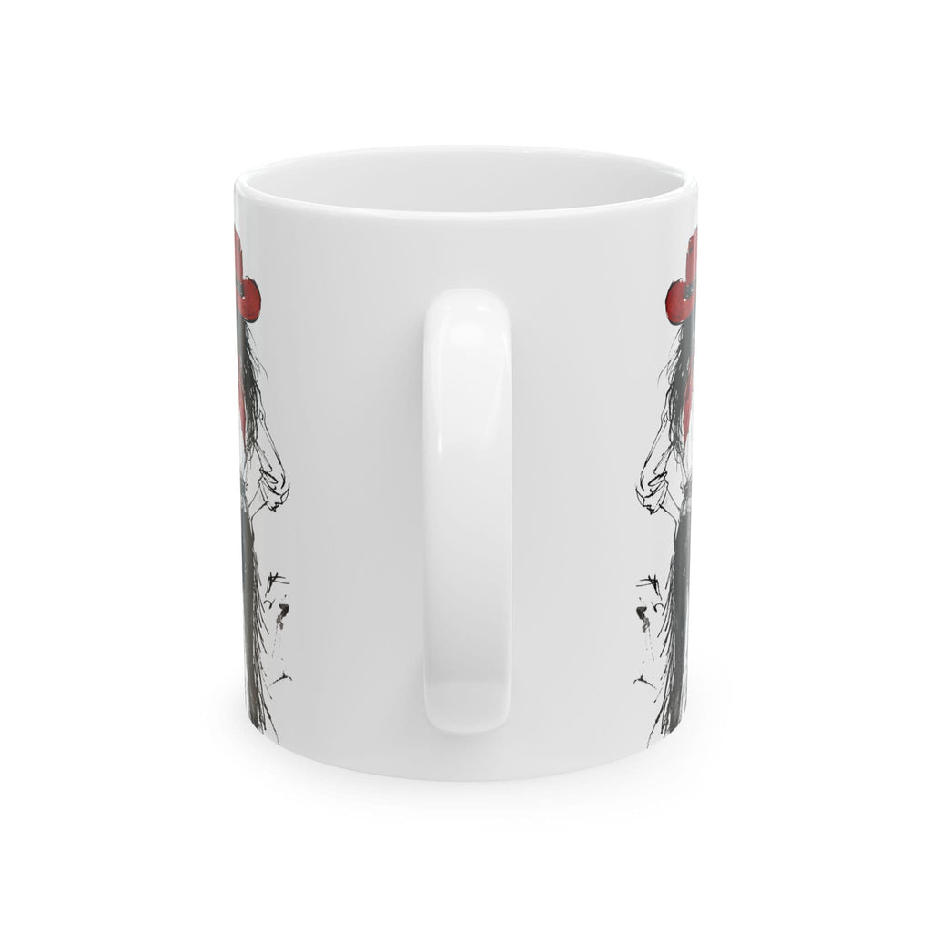 Red Hat Cowgirl Desert Sketch Coffee Mug