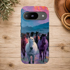 Wild Horses Sunset Mountain Phone Case