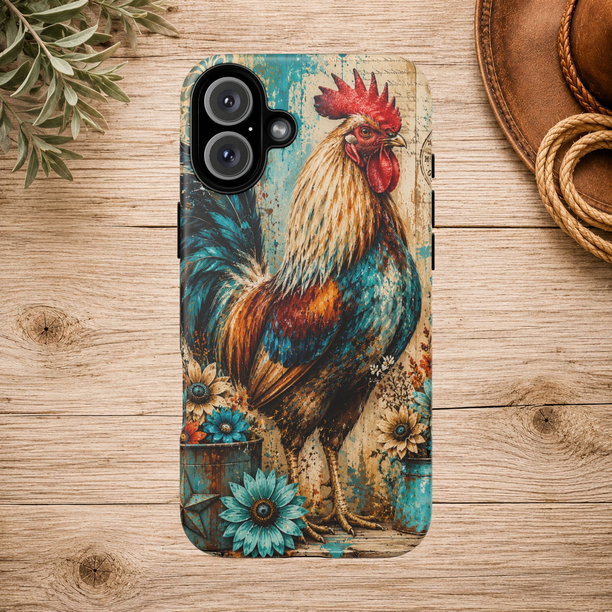 Rustic Farmhouse Rooster Phone Case