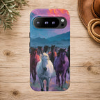Wild Horses Sunset Mountain Phone Case
