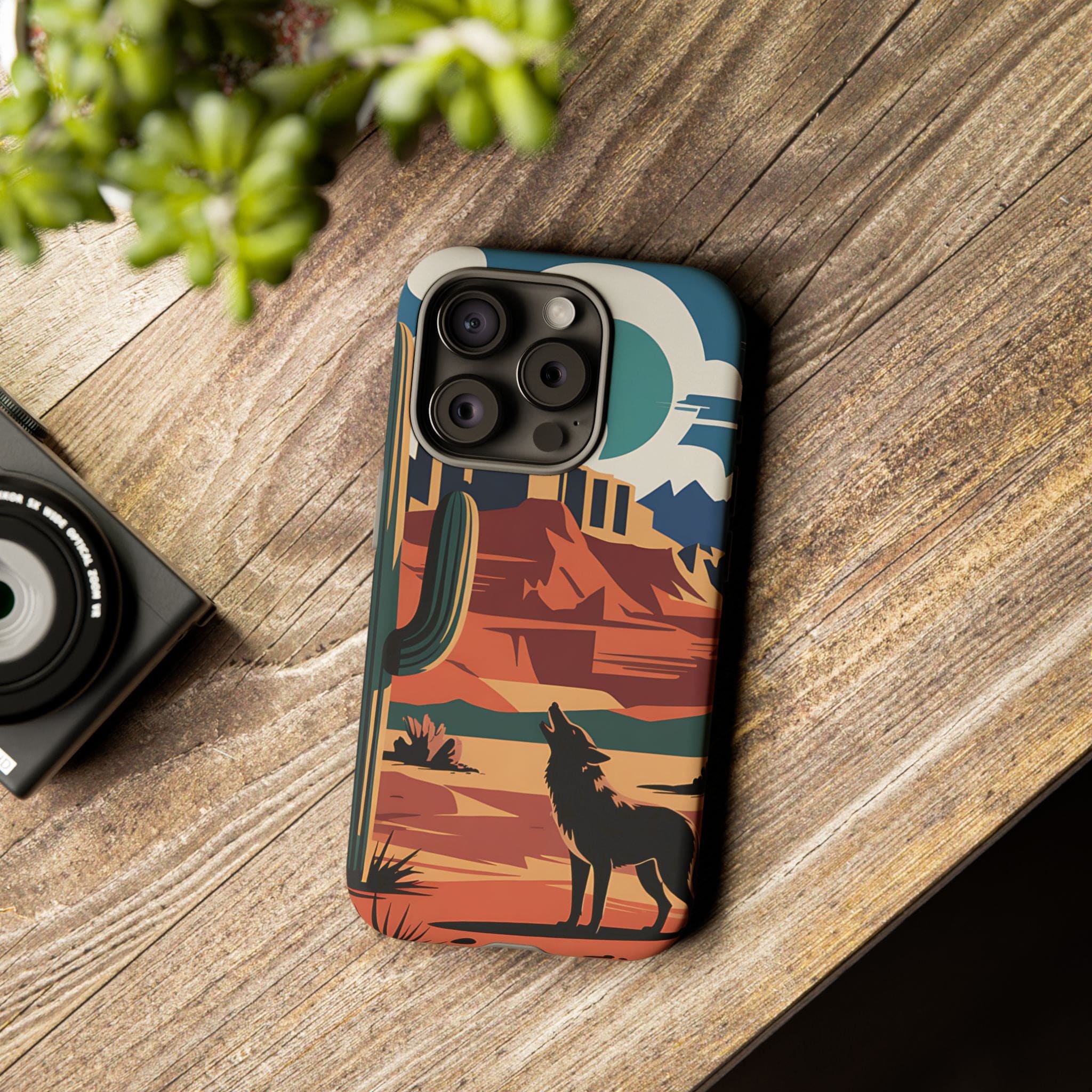Mountain and Wolf -Phone Case