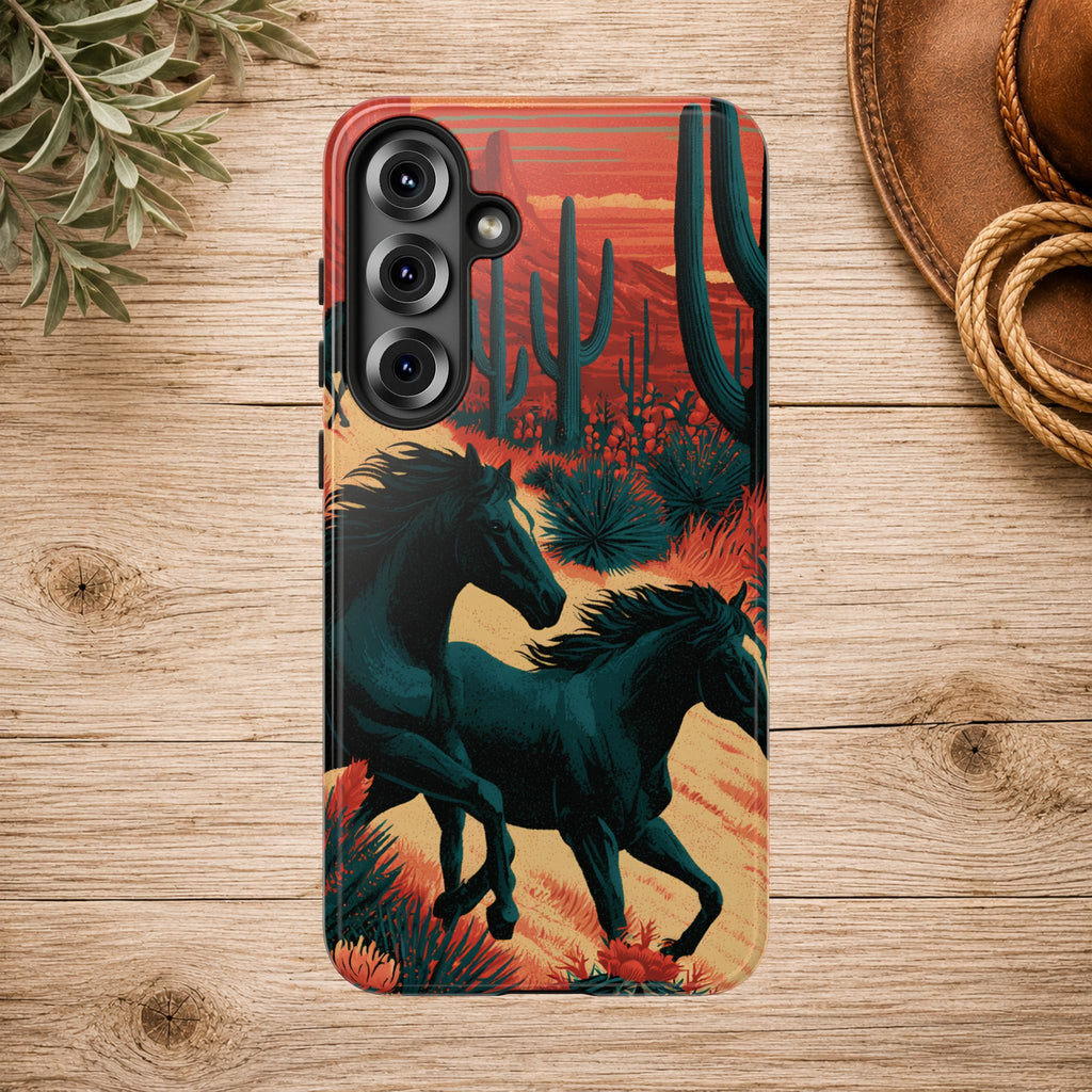 Desert Run Wild Horse Phone Case