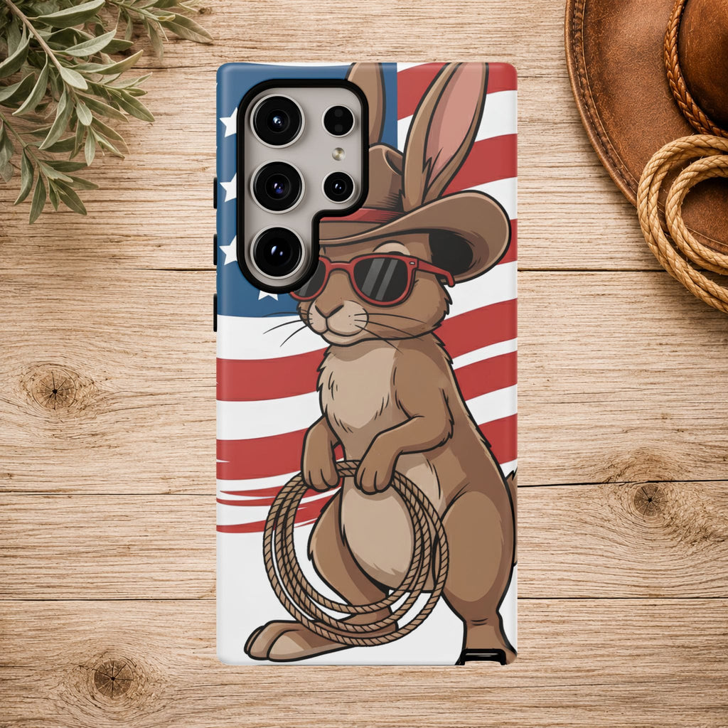 Patriotic Cowboy Bunny Phone Case