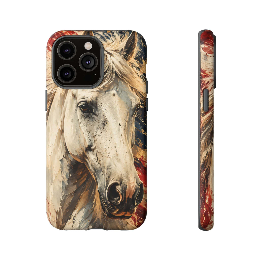 Patriotic White Horse Phone Case