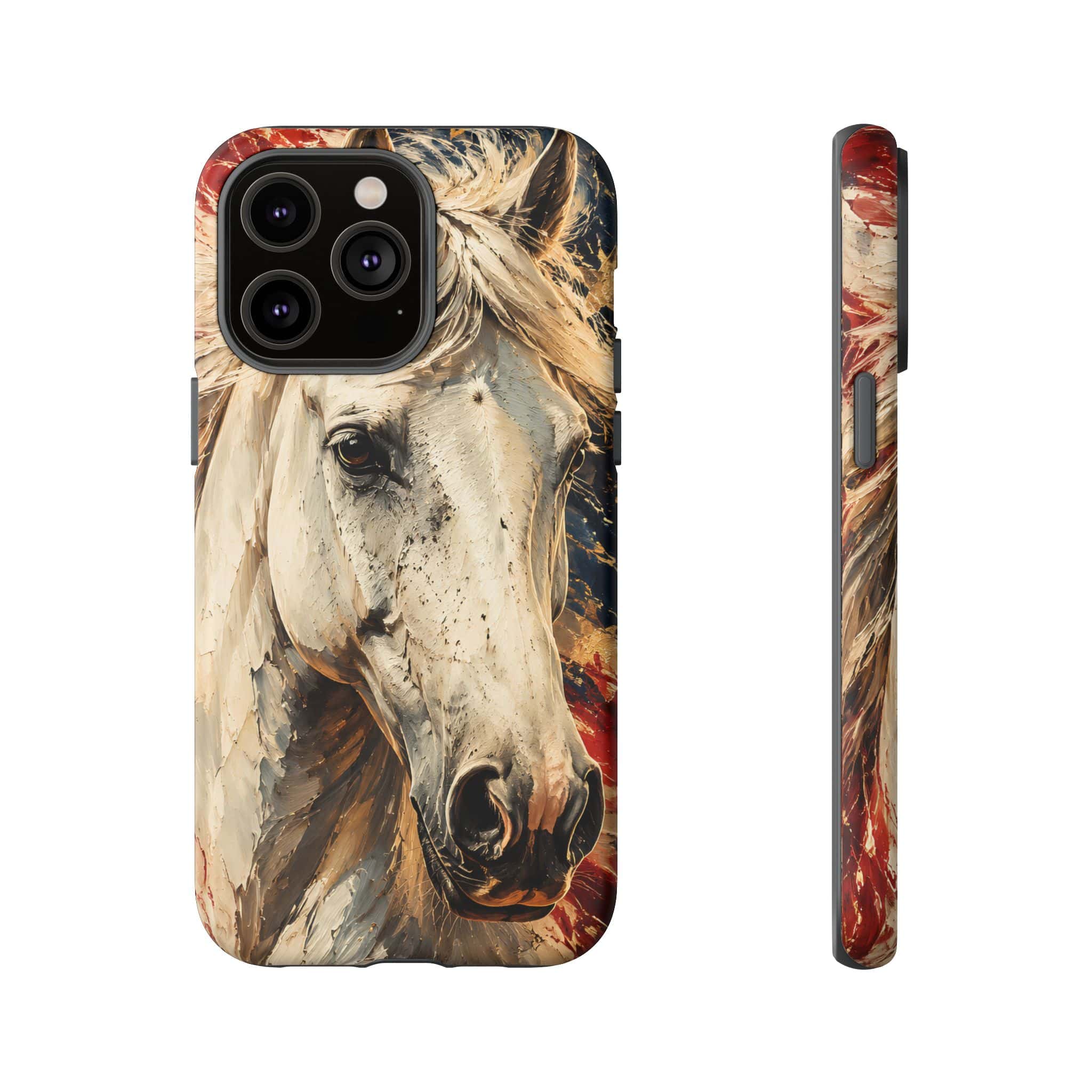 Patriotic White Horse Phone Case