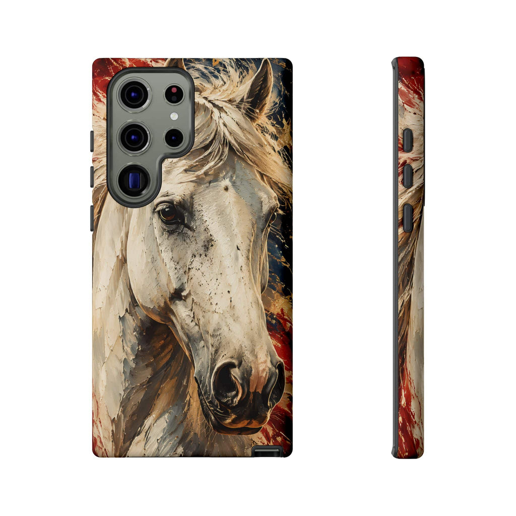 Patriotic White Horse Phone Case