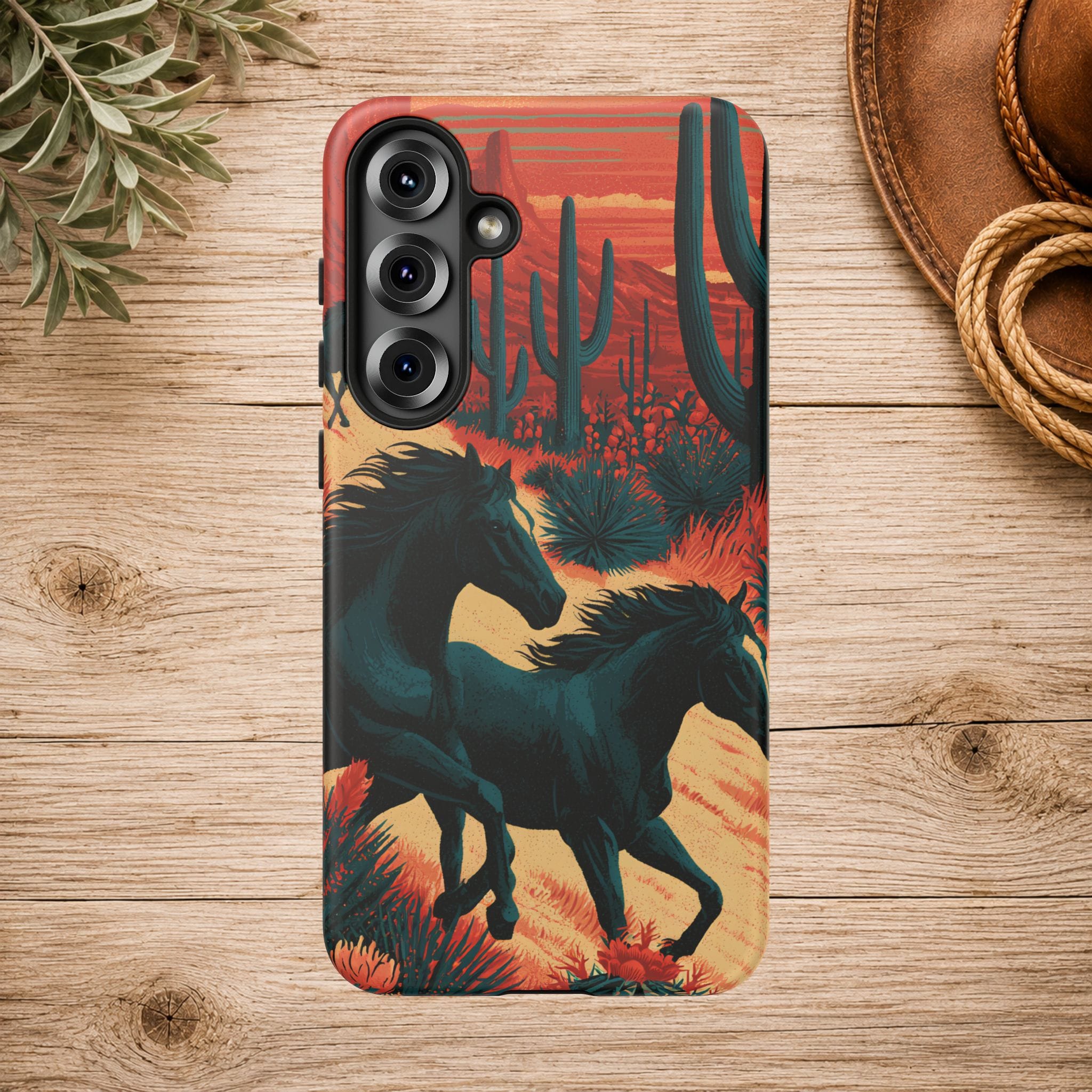 Desert Run Wild Horse Phone Case