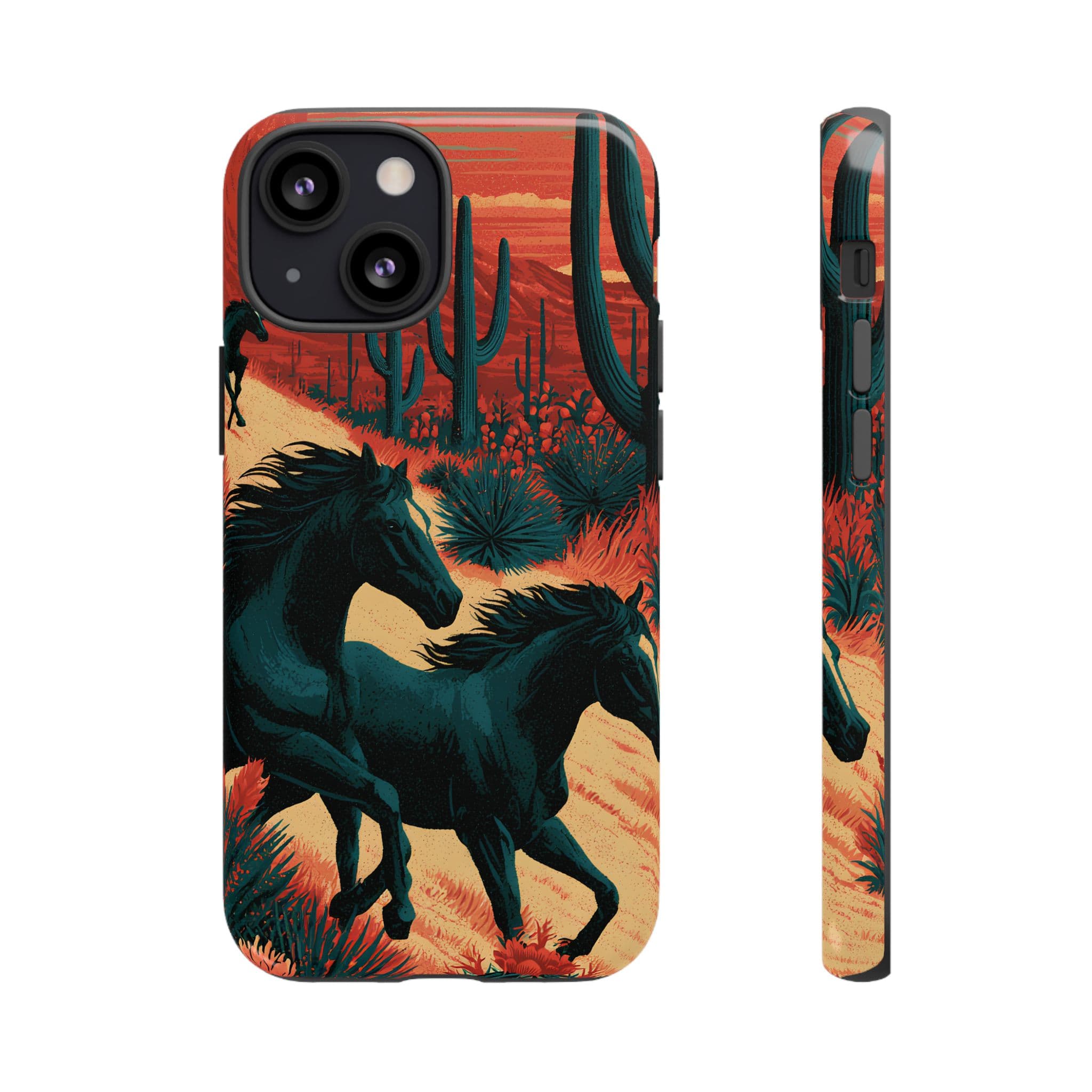 Desert Run Wild Horse Phone Case