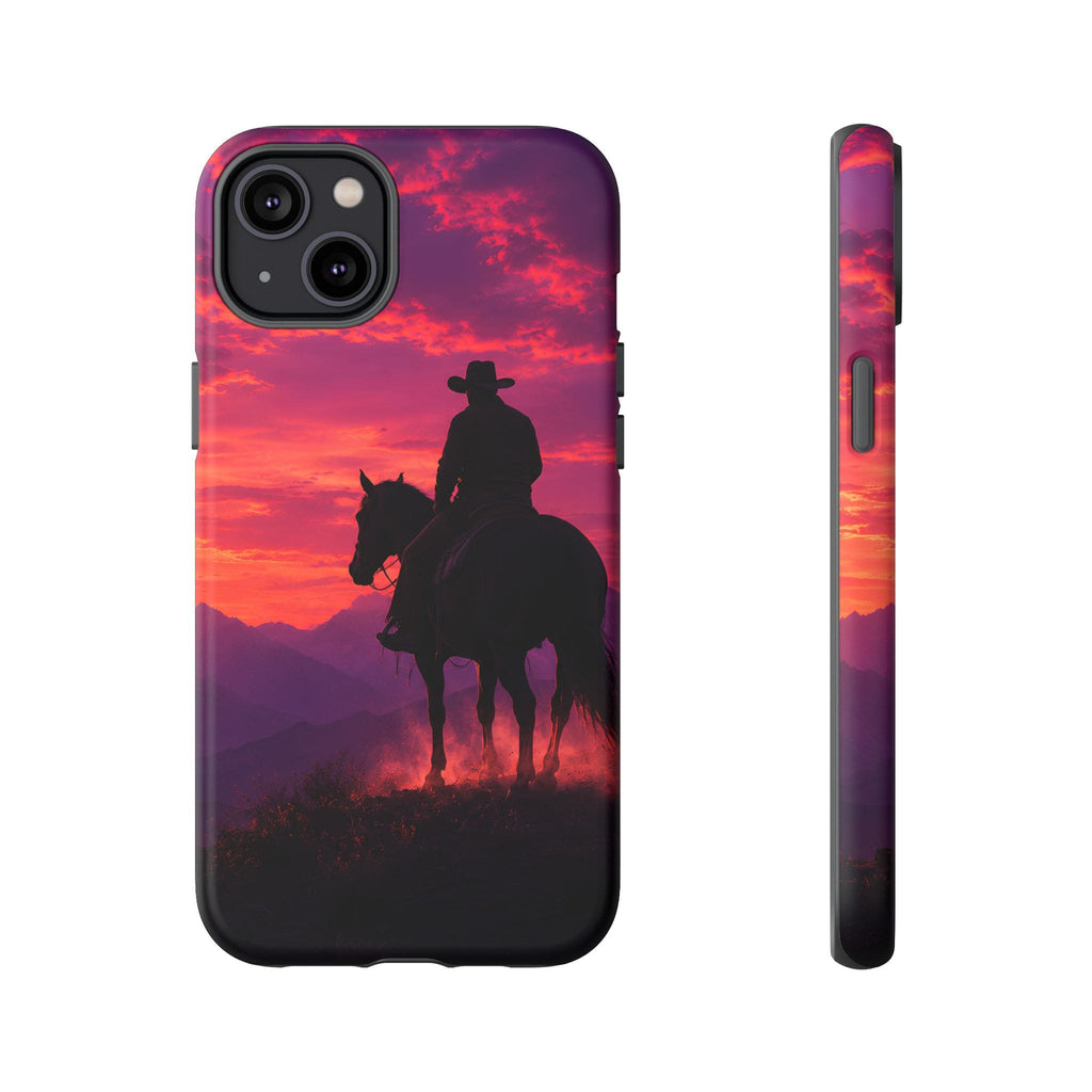 Cowboy Sunset Horseback Phone Case