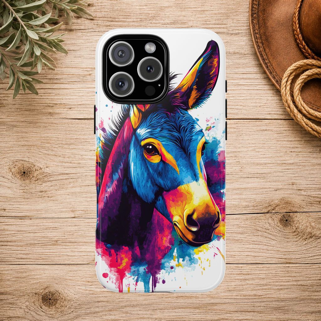 Color Splash Donkey Phone Case