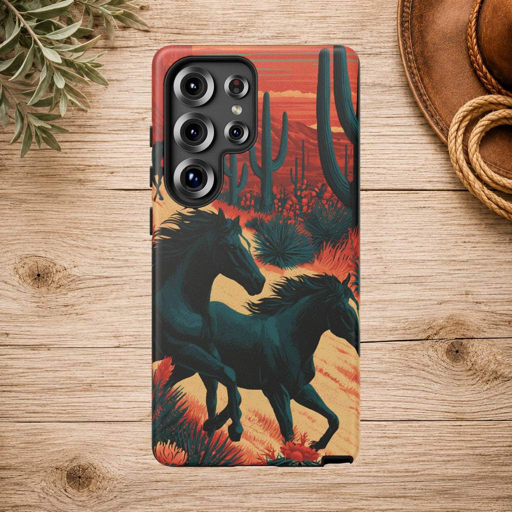 Desert Run Wild Horse Phone Case