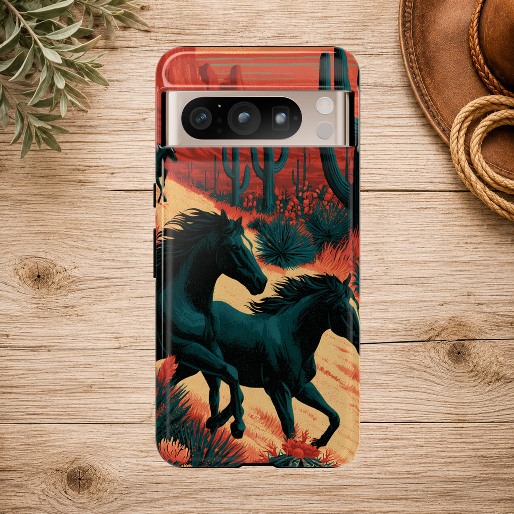 Desert Run Wild Horse Phone Case