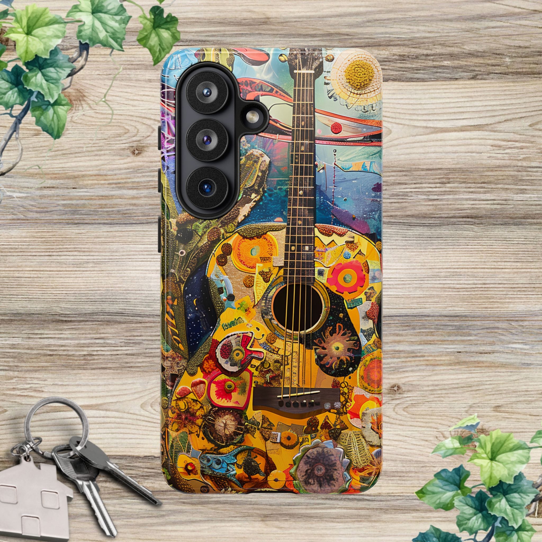 Floral Guitar- Phone Case