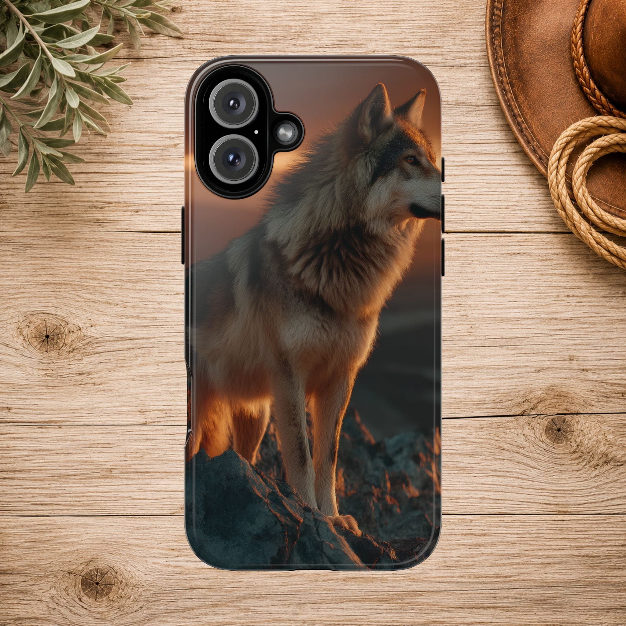 Wolf Sunset Phone Case