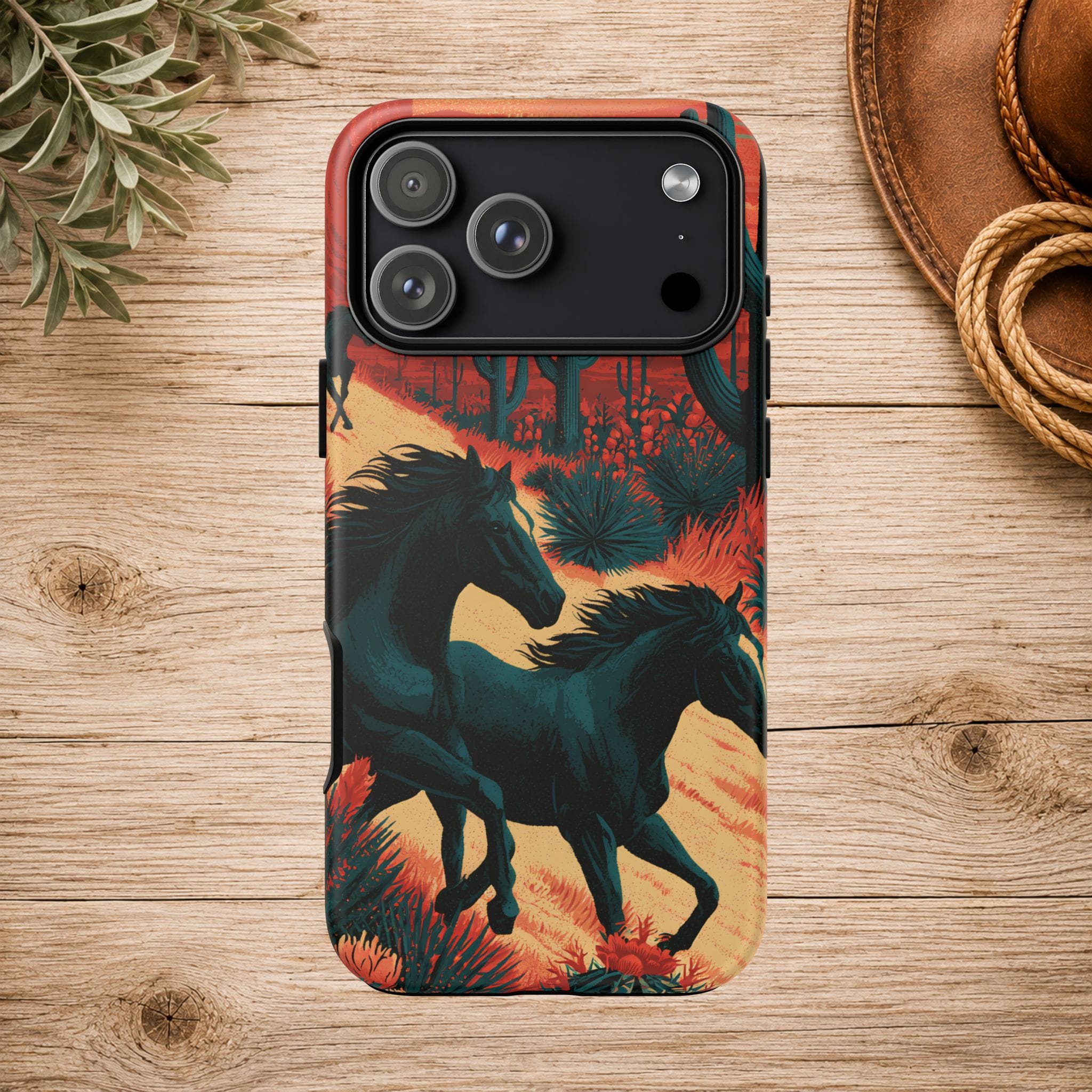 Desert Run Wild Horse Phone Case