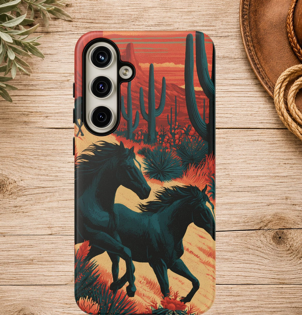 Desert Run Wild Horse Phone Case
