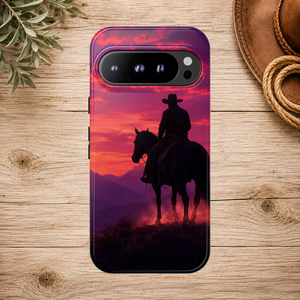 Cowboy Sunset Horseback Phone Case