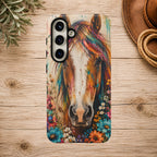 Boho Wildflower Horse Phone Case