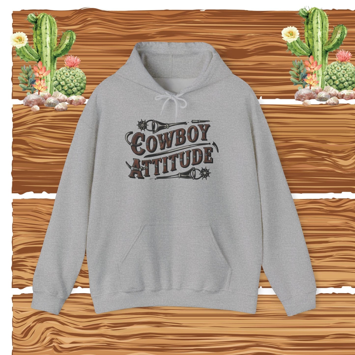 Unisex Heavy Blend™ Hooded Sweatshirt -Cowboy Attitude