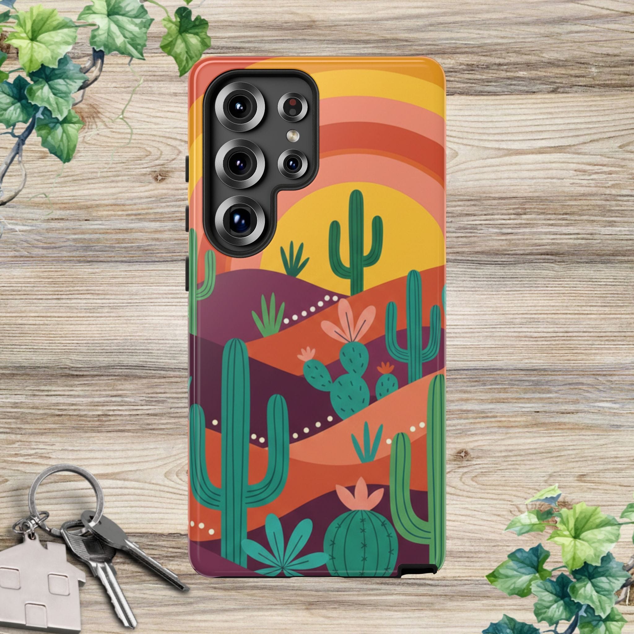 Desert Sunset Cactus Phone Case
