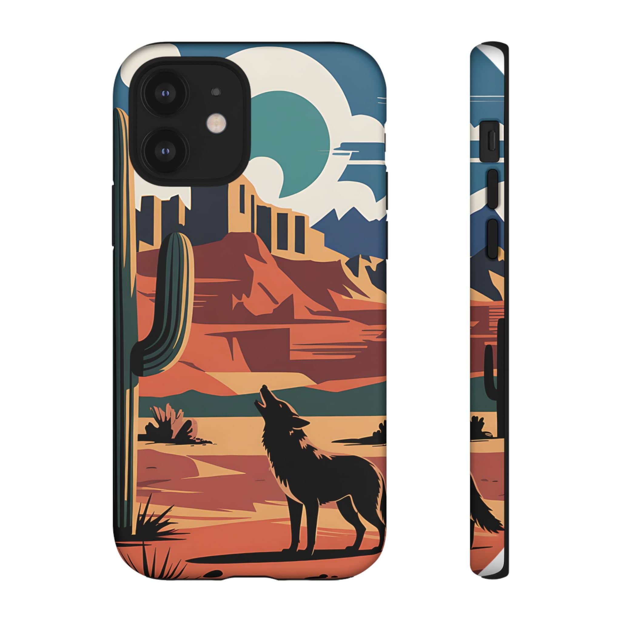 Mountain and Wolf -Phone Case