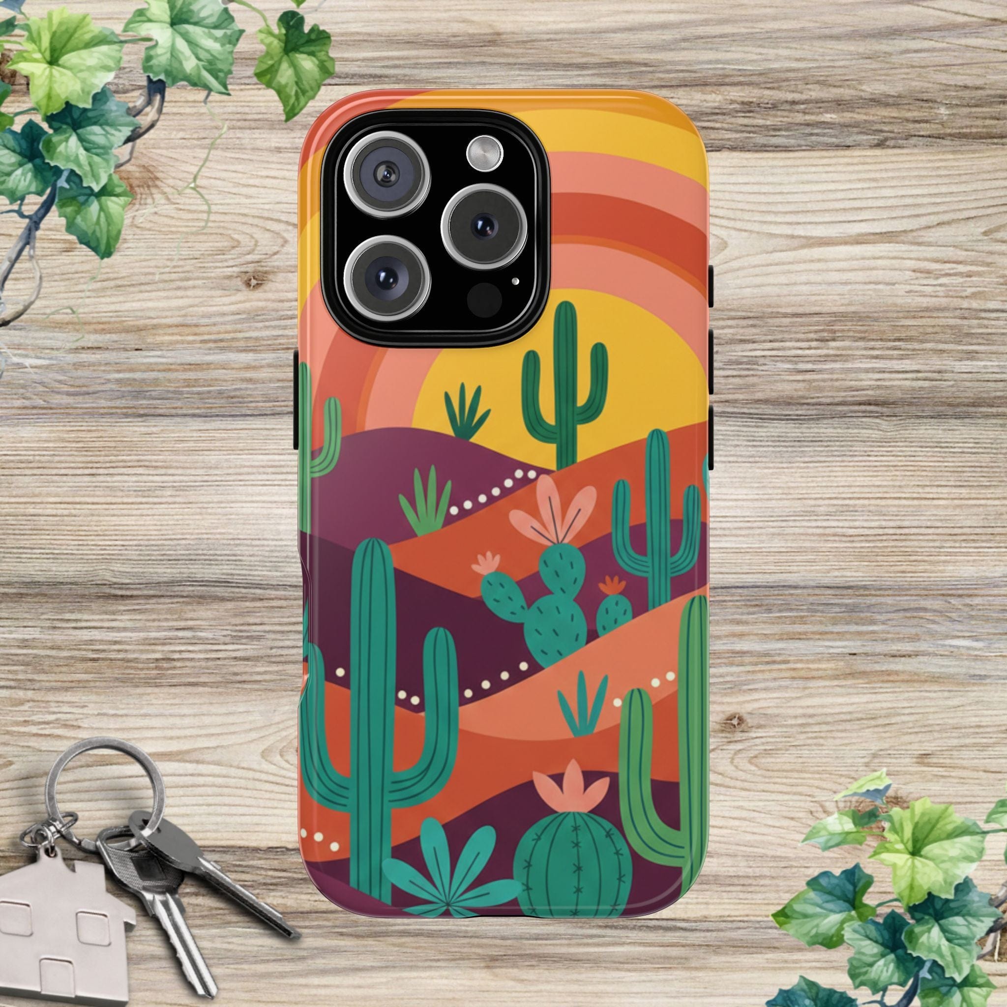 Desert Sunset Cactus Phone Case