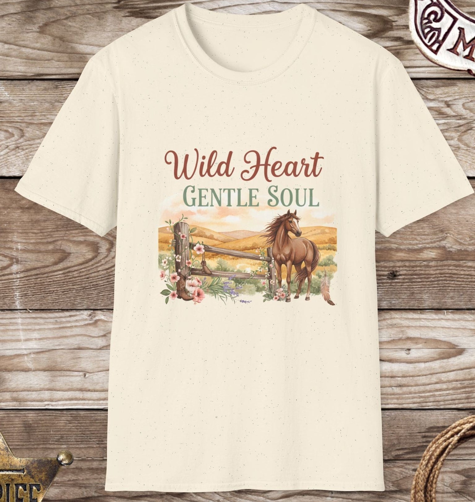 Wild Heart Gentle Soul Horse T-Shirt