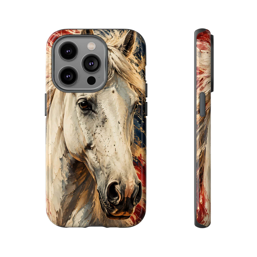 Patriotic White Horse Phone Case