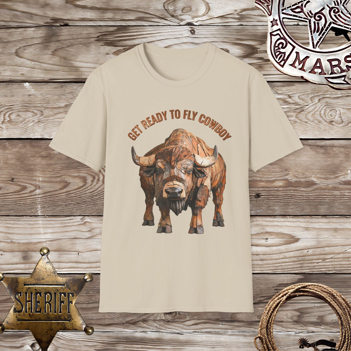 Softstyle Unisex T-Shirt -Wooden Bull