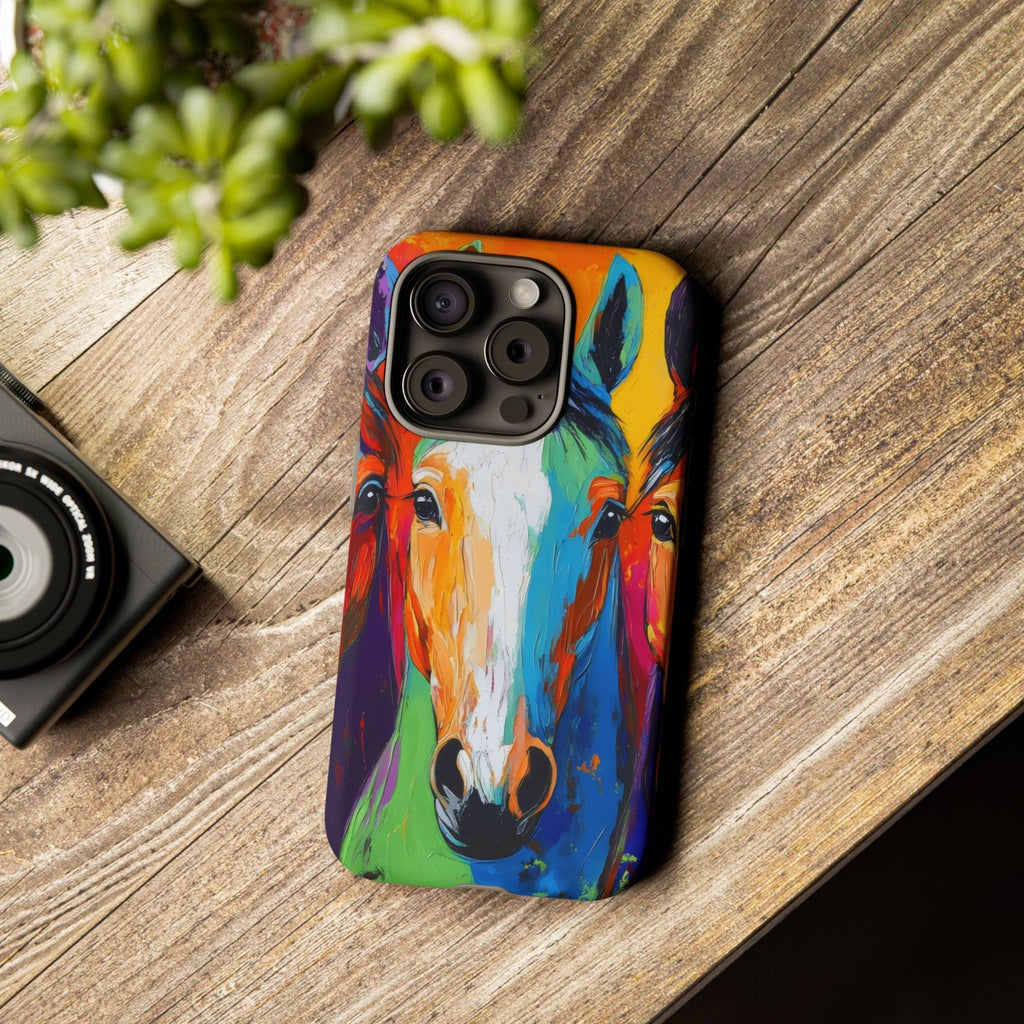 Colorful Horses Head - Phone Case