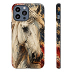 Patriotic White Horse Phone Case