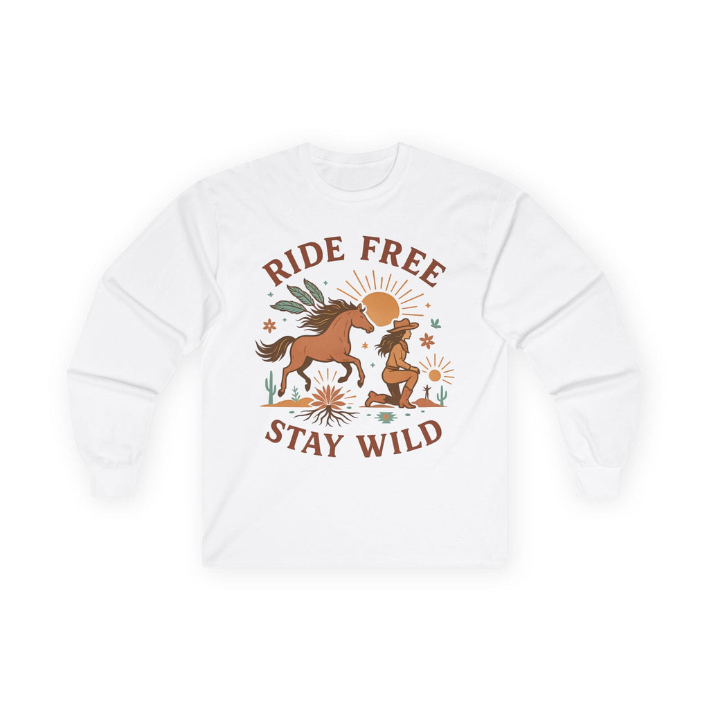 Ride Free Stay Wild Boho Style-Long Sleeve T-Shirt