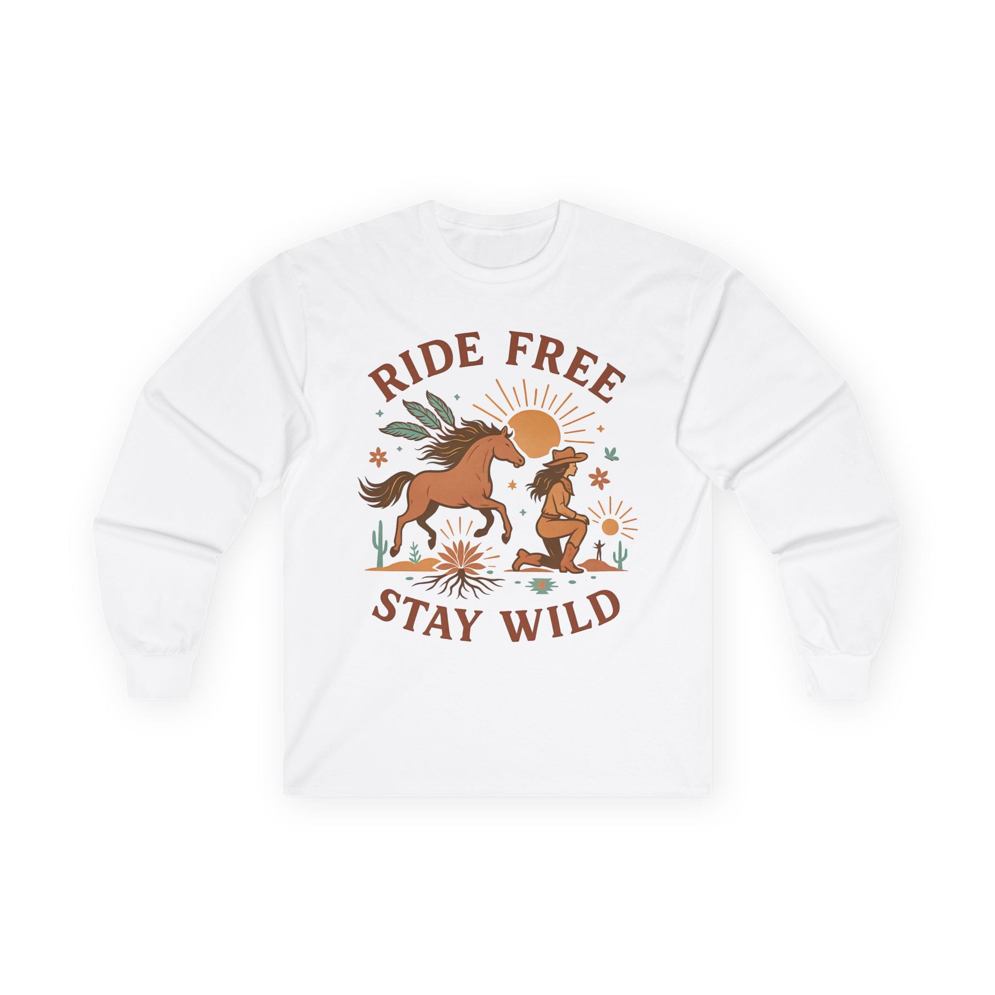 Ride Free Stay Wild Boho Style-Long Sleeve T-Shirt