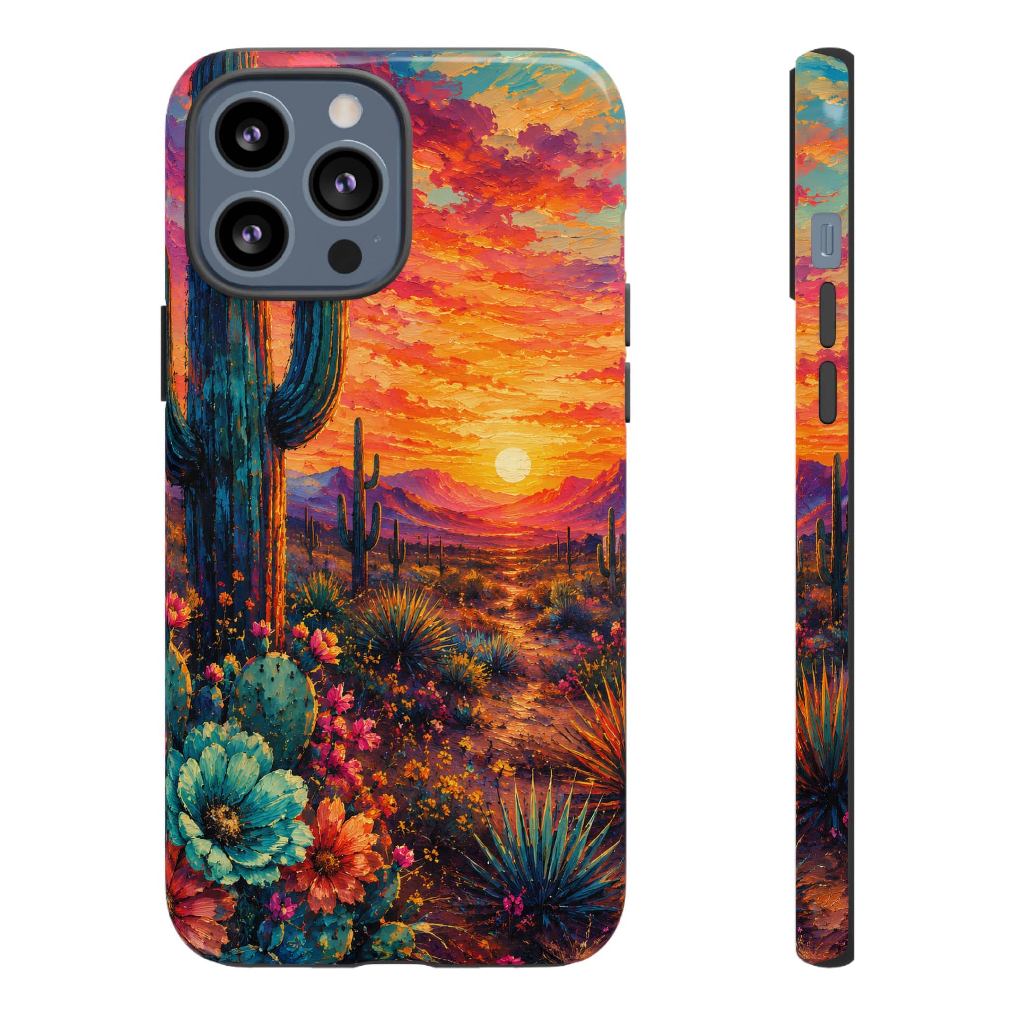 Desert Sunset Bloom Western Phone Case