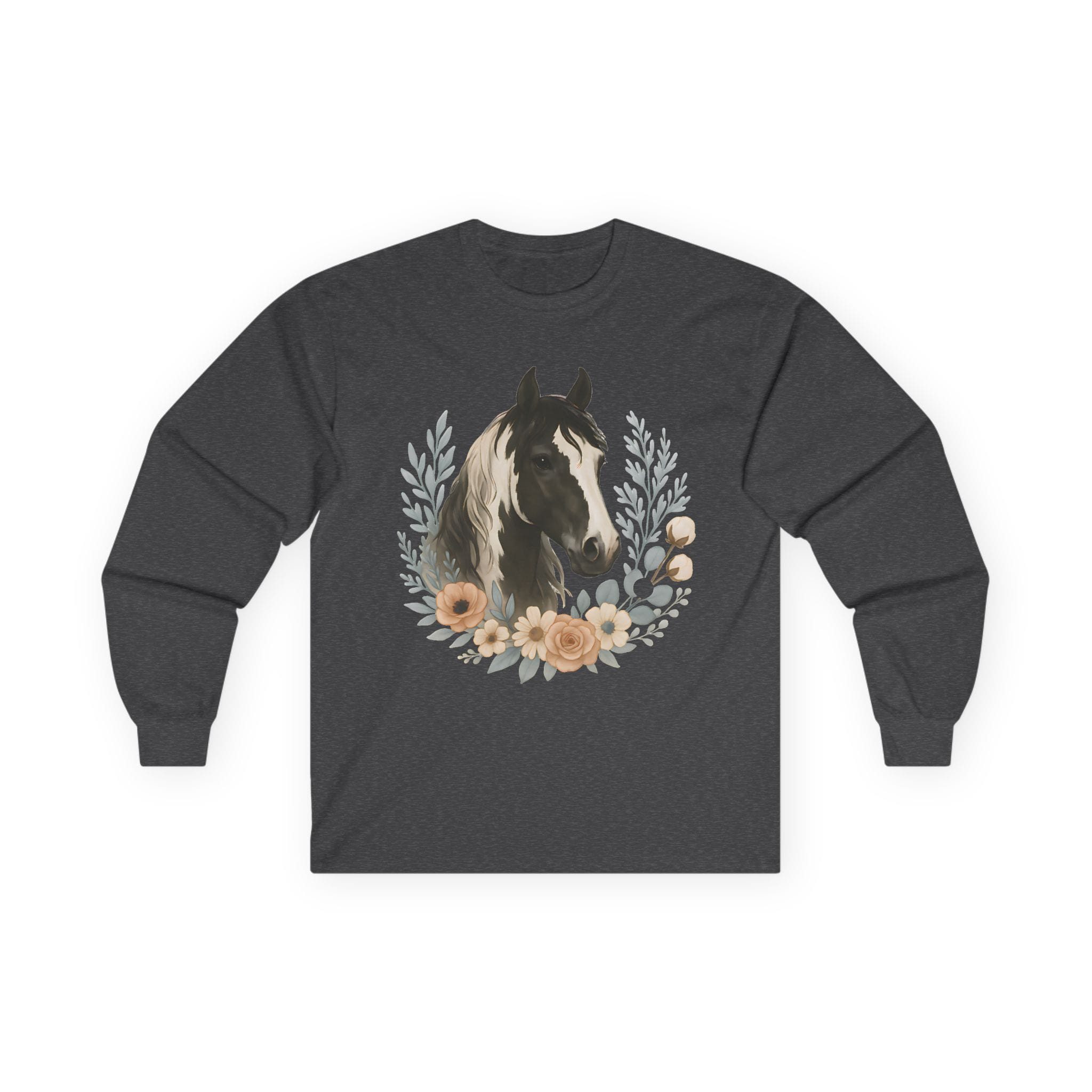 Equine Floral Long Sleeve Tee