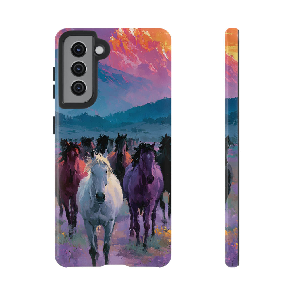 Wild Horses Sunset Mountain Phone Case