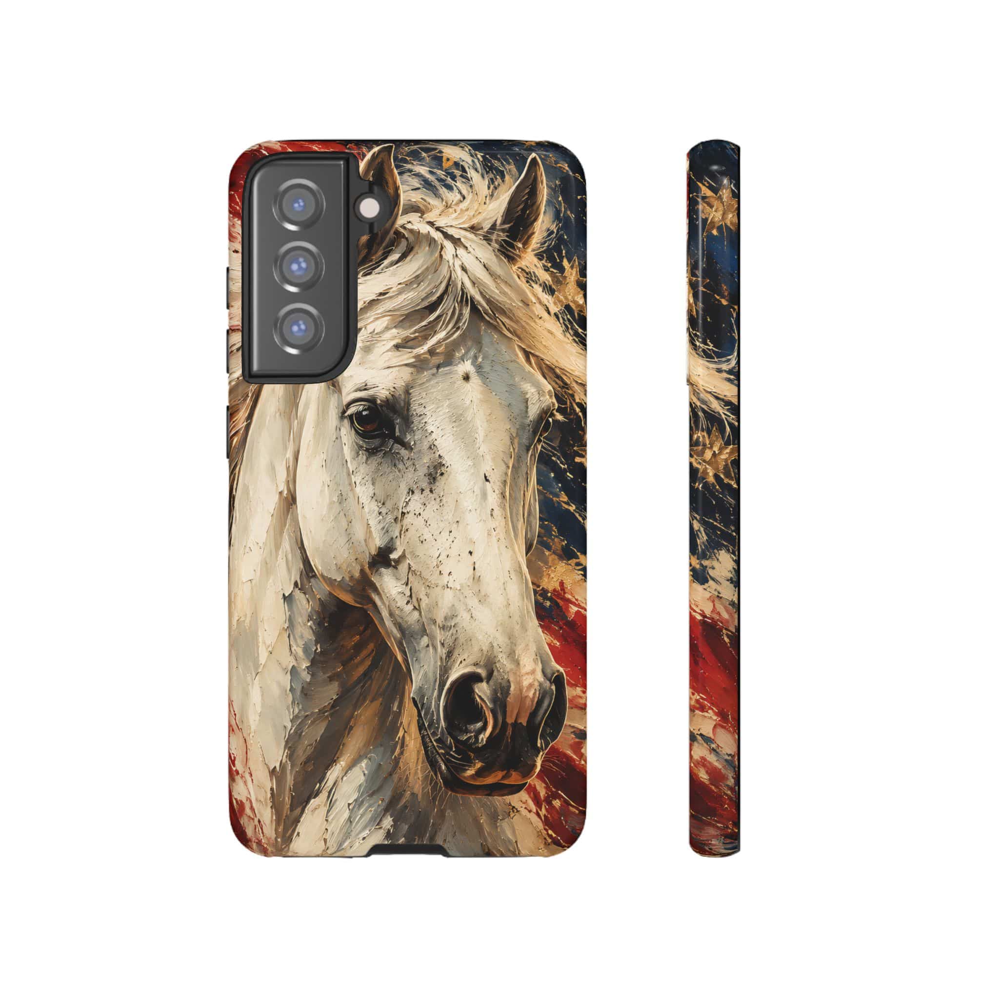 Patriotic White Horse Phone Case