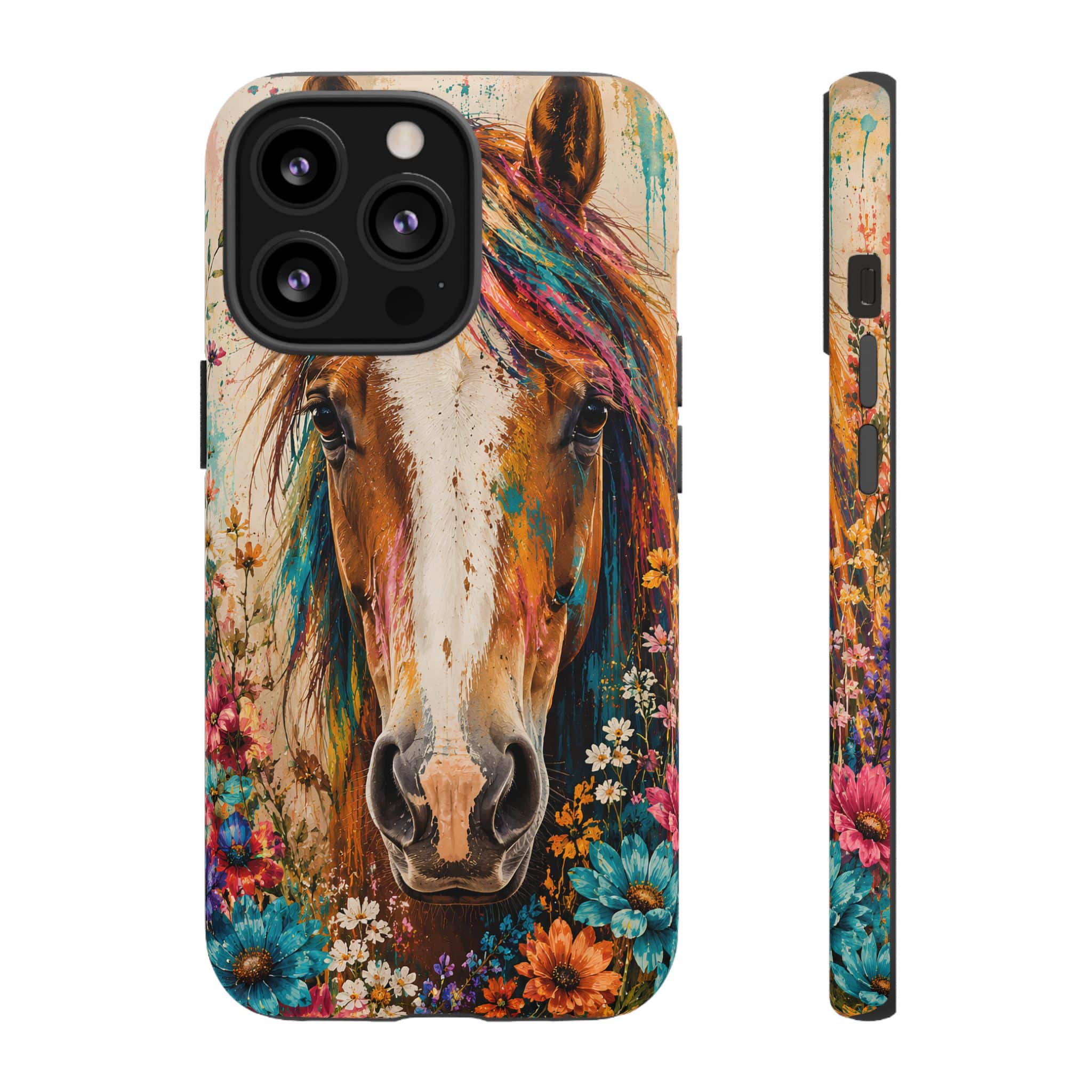 Boho Wildflower Horse Phone Case