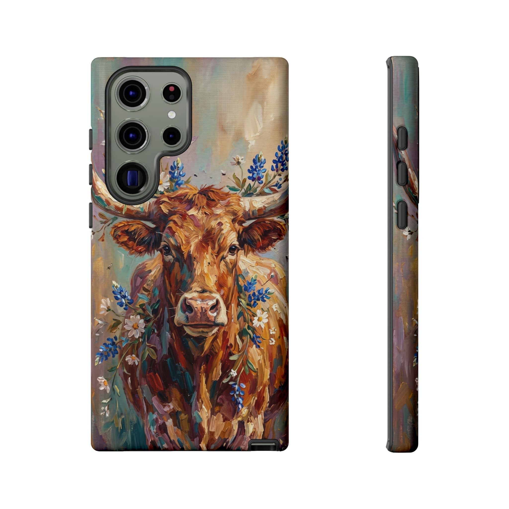 Texas Bluebonnet Longhorn Phone Case