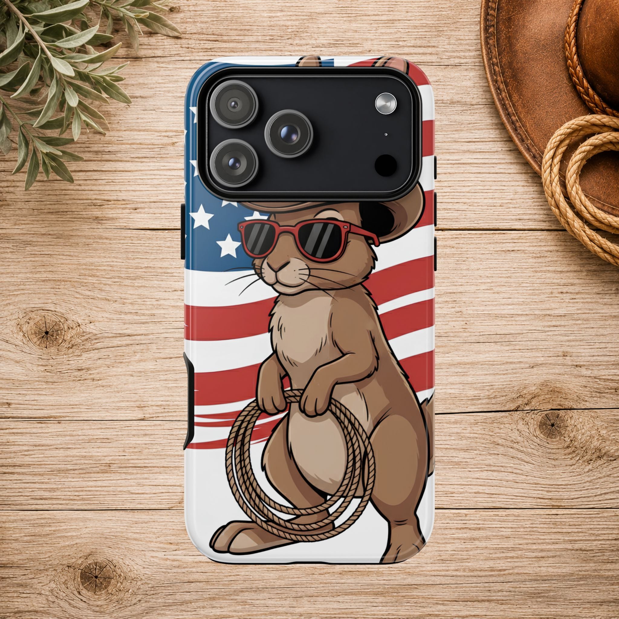 Patriotic Cowboy Bunny Phone Case