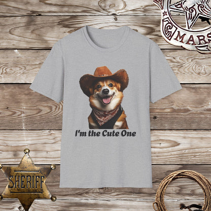 Softstyle Unisex T-Shirt: Corgi I'm the Cute one