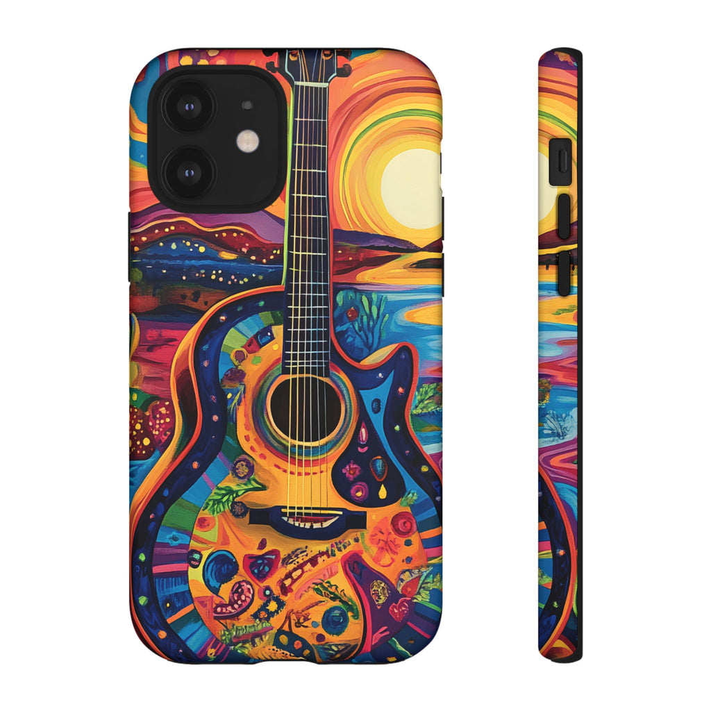 Psychedelic Sunset Guitar Phone Case