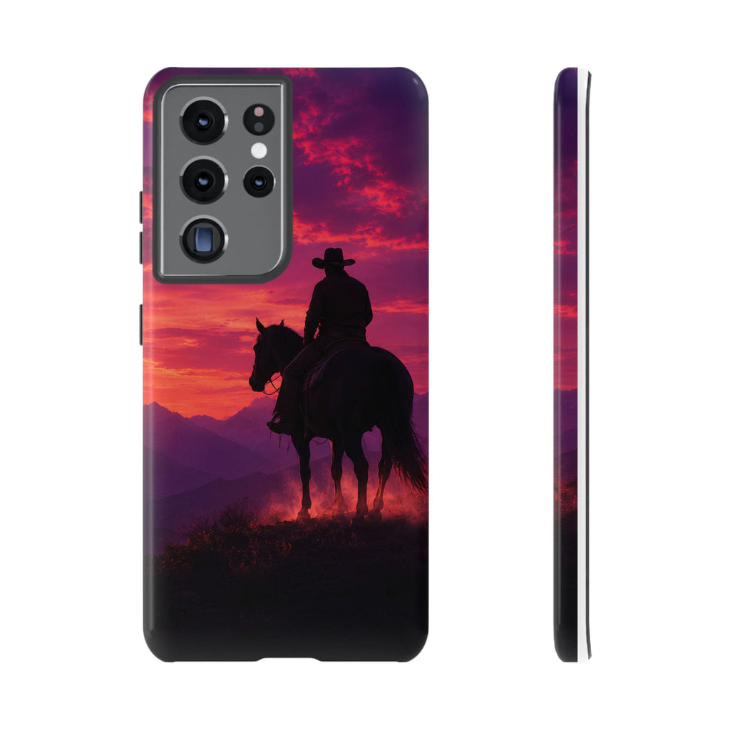 Cowboy Sunset Horseback Phone Case