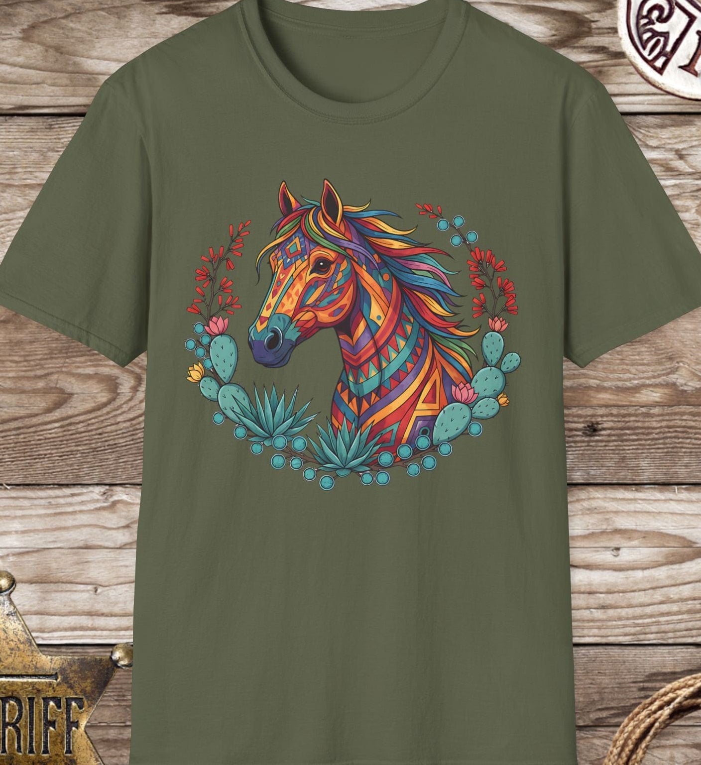 Vibrant Horse Art Unisex T-Shirt