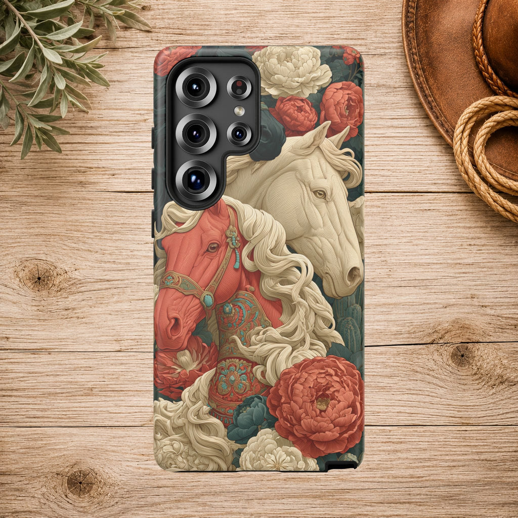 Floral Western Horses Phone Case