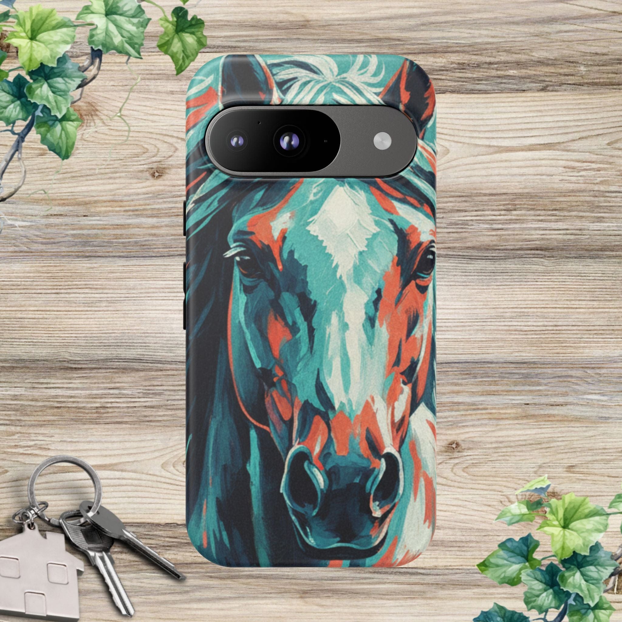 Colorful Horse Head – Turquoise