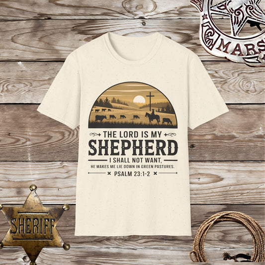 Faith-Inspired  Psalm 23:1-2 -T-Shirt