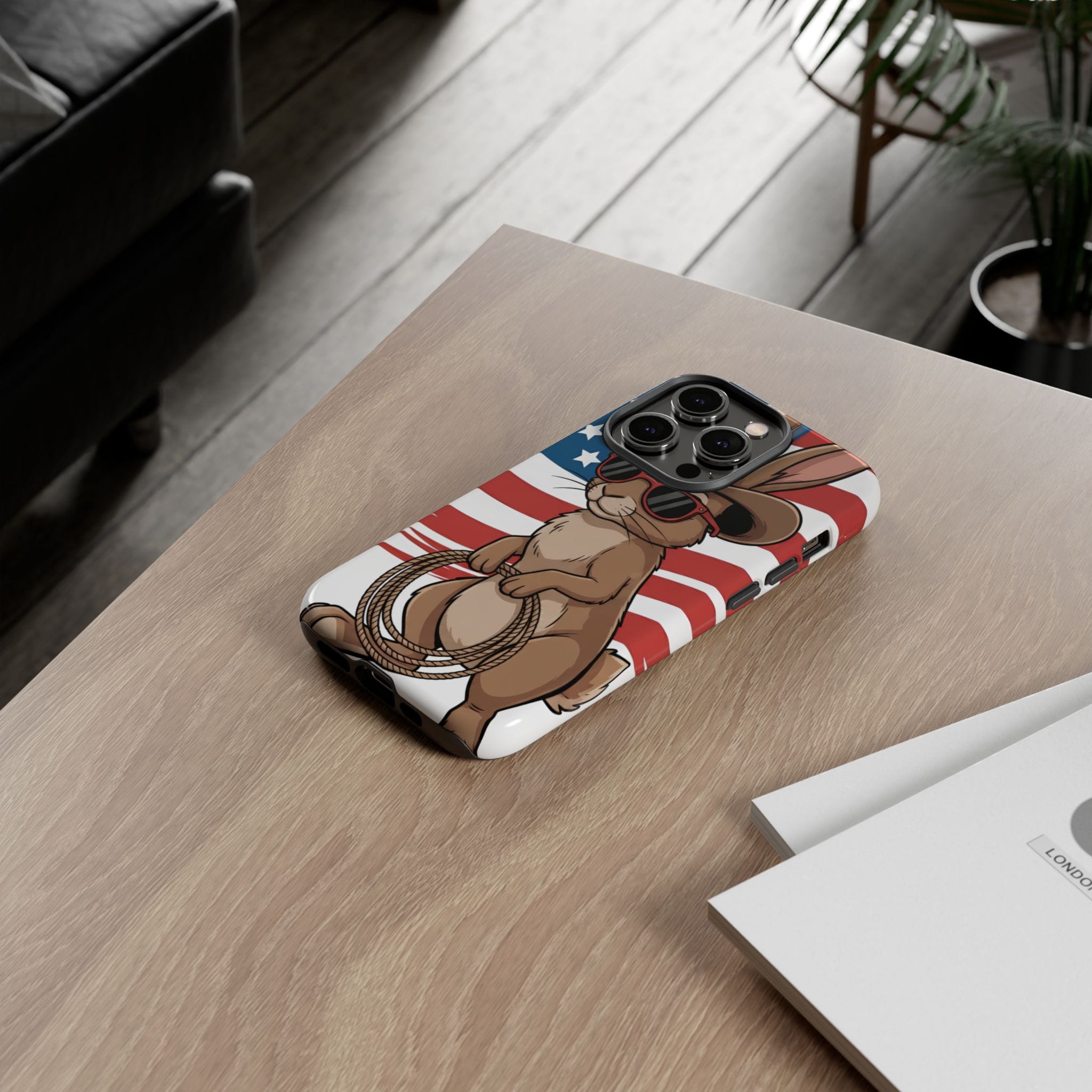 Patriotic Cowboy Bunny Phone Case