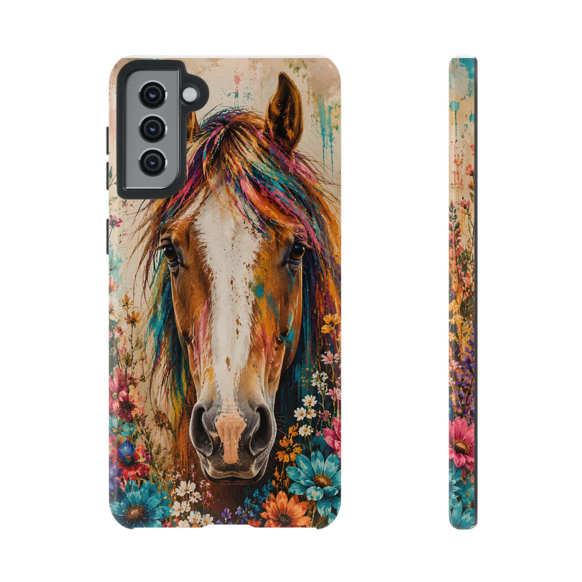 Boho Wildflower Horse Phone Case